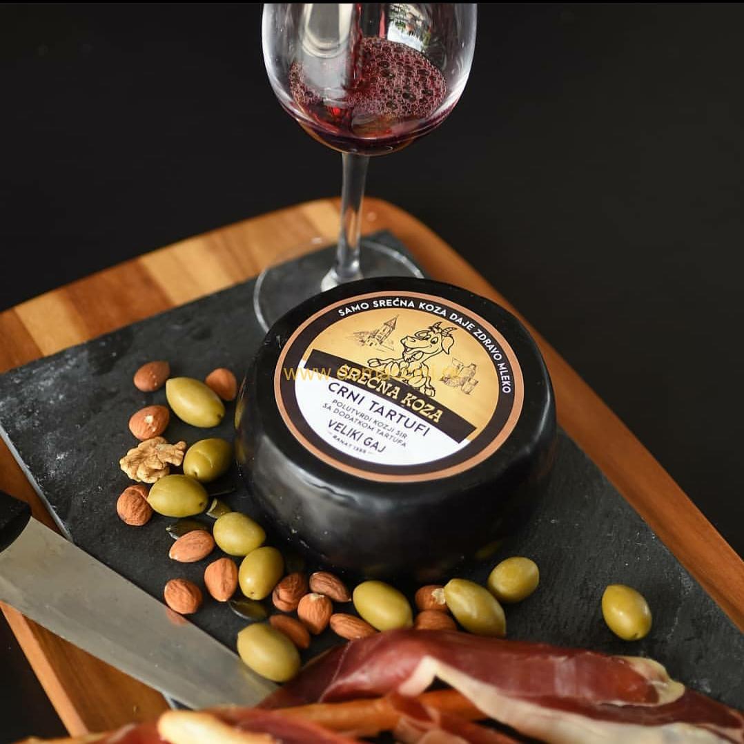 Kozji sir sa CRNIM TARTUFIMA-SREĆNA KOZA 430g